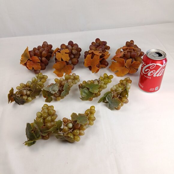 10 Piece Lot Faux Artificial Grapes Vines Clusters Realistic Kitchen Home Decor - Picture 4 of 5